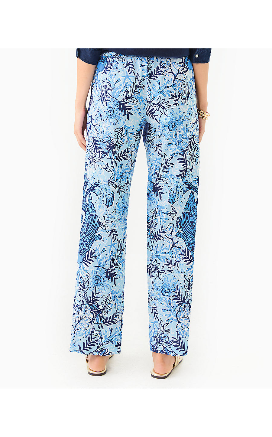 BAL HARBOUR PALAZZO PANT, BONAIRE BLUE JUST A LITTLE KOI ENGINEERED PANT