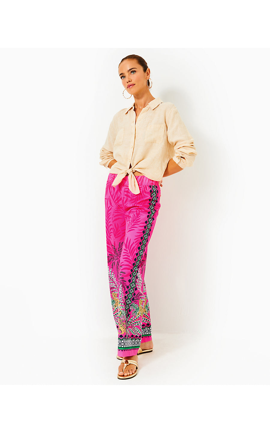 BAL HARBOUR PALAZZO PANT, MULTI WILD SIDE ENGINEERED