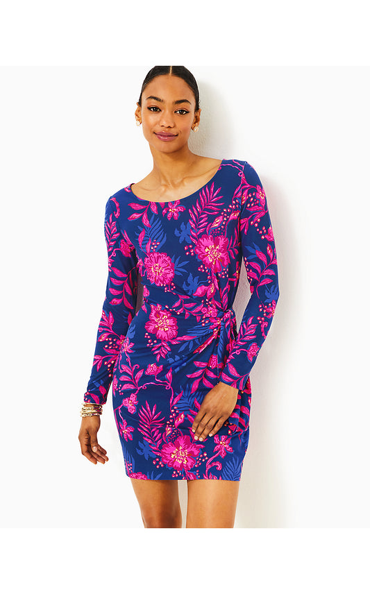 BRYSON LONG SLEEVE DRESS, BLUE MED NEVER ENDING SUMMER