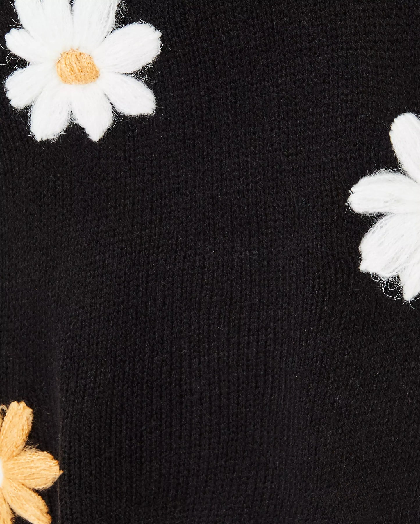 TENSLEY SWEATER, BLACK BLOOMING EMBROIDERY