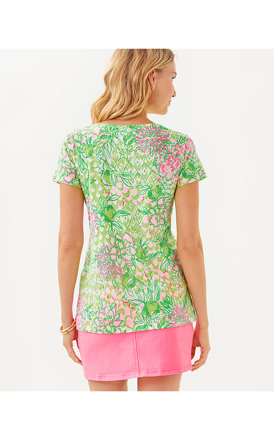 MEREDITH TEE, FAUNA GREEN LIME FEELING GOOD