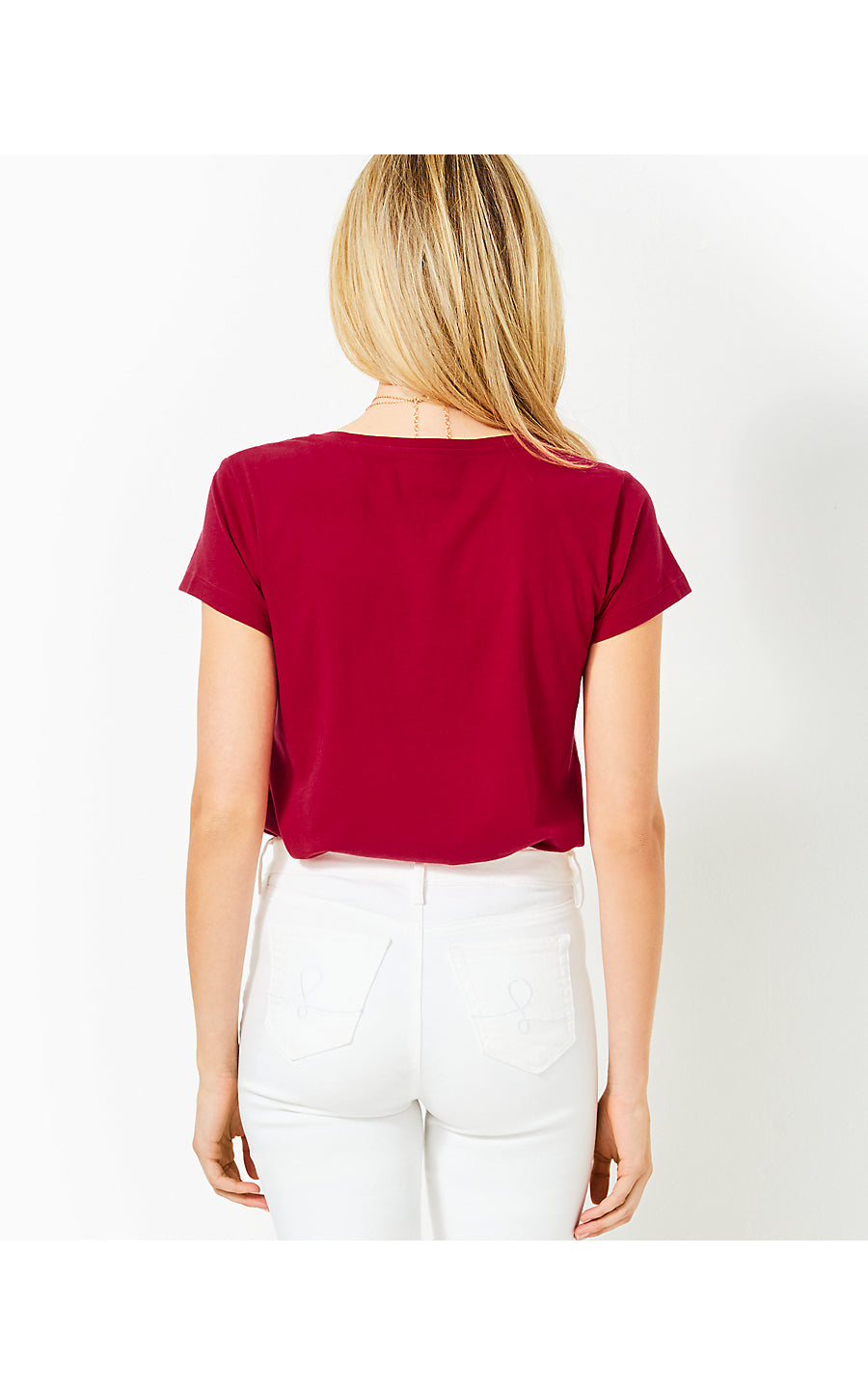 MEREDITH TEE, MALBEC RED