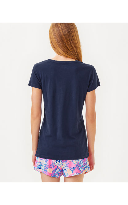 MEREDITH TEE, TRUE NAVY