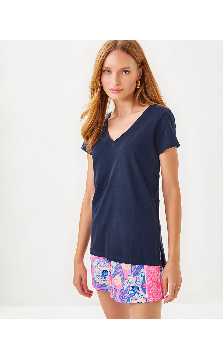MEREDITH TEE, TRUE NAVY