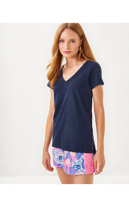 MEREDITH TEE, TRUE NAVY