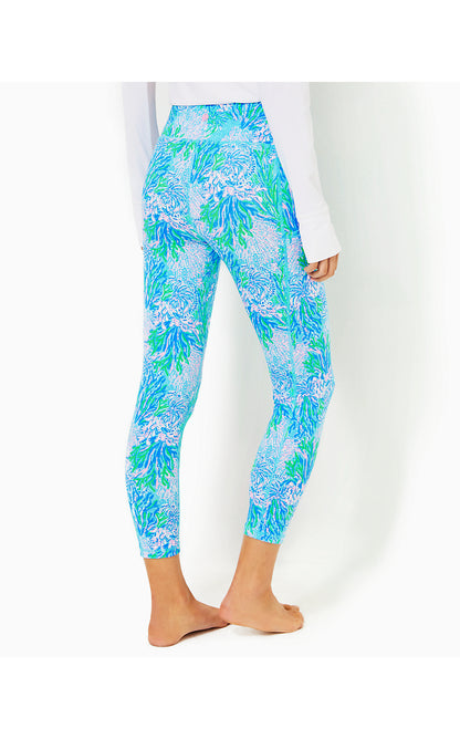 WEEKENDER HIGH RISE MIDI LEGGINGS, LAS OLAS AQUA STRONG CURRENT SEA