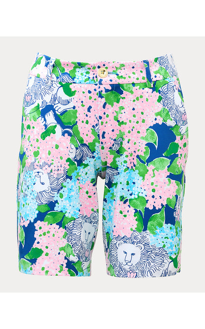NATIA MID-RISE KNIT SHORT, STARLIGHT NAVY LYDIA THE LION