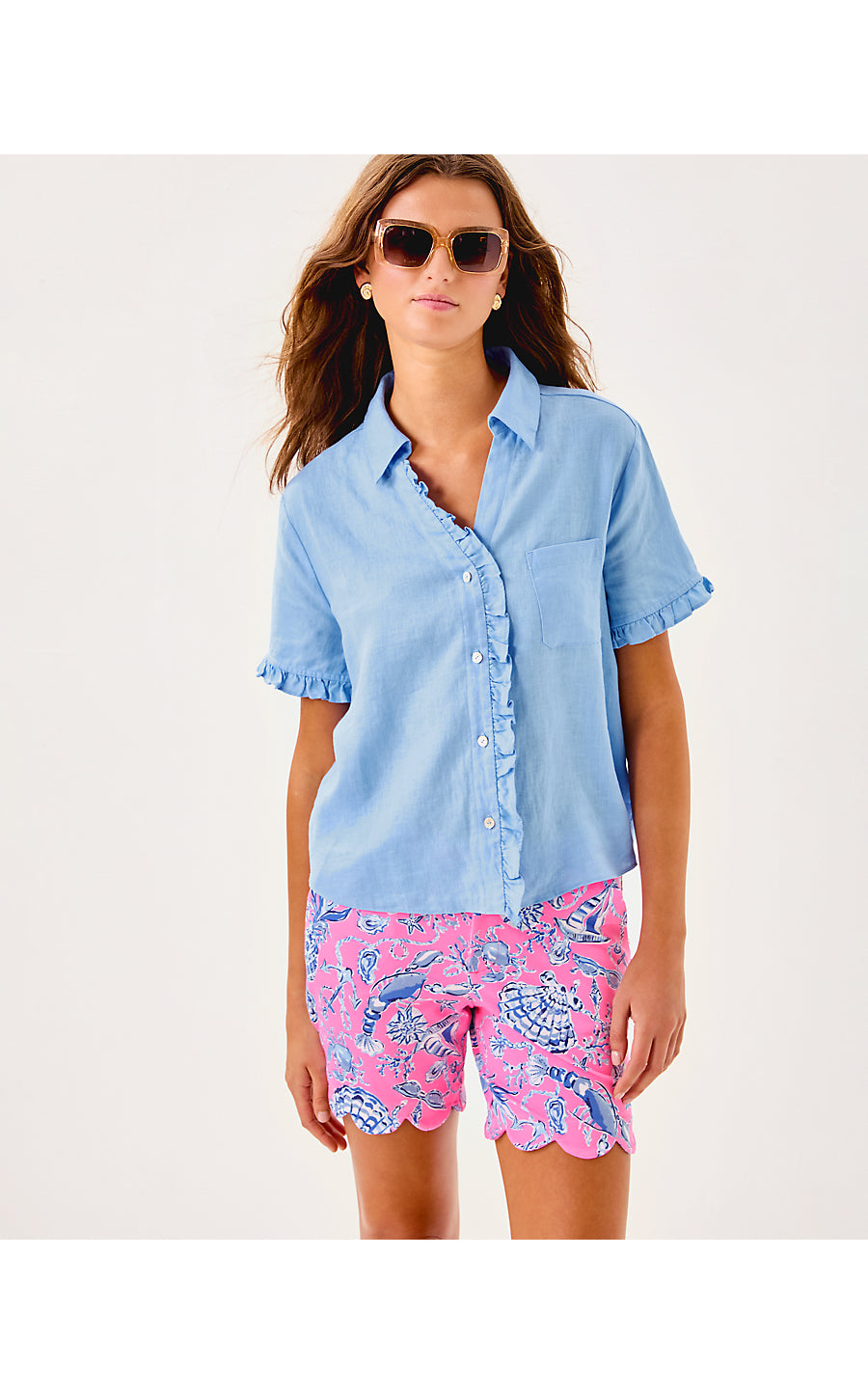 REGGIE KNIT SHORT, ROUSSEAU PINK BAREFOOT BEACHCOMBERS