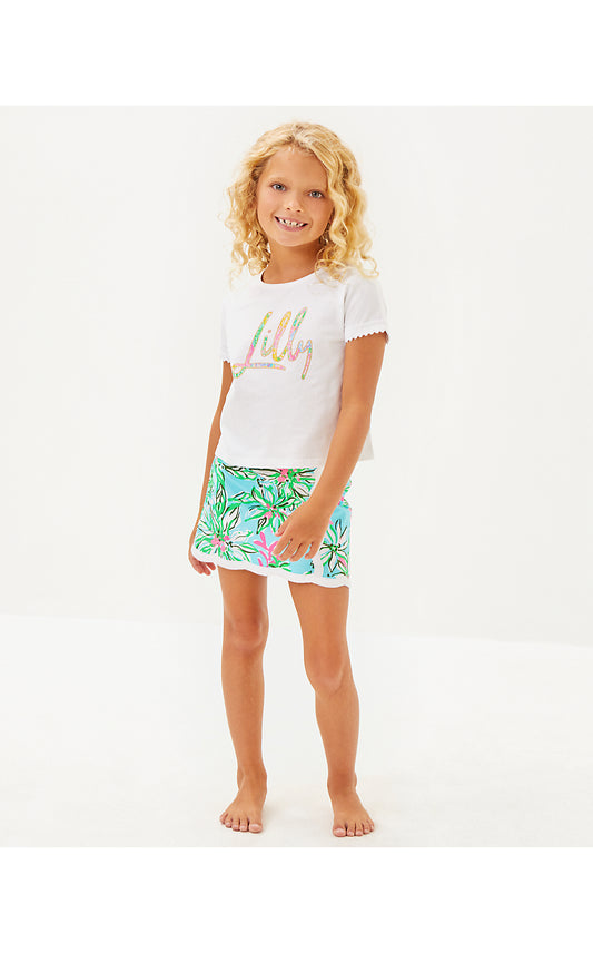 MINI RALLY TEE, MULTI BRIGHT DELIGHT PATCH LILLY KIDS GRAPHIC