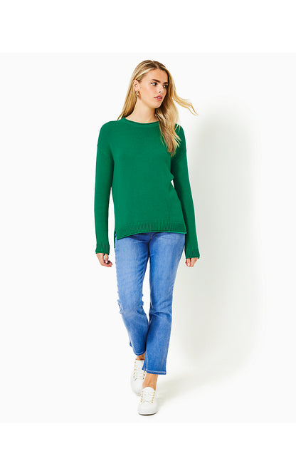 BAYPORT SWEATER, FIDDLE LEAF GREEN