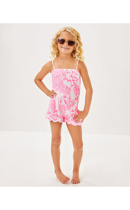 MINI JACE ROMPER, ROUSSEAU PINK GLISTEN IN THE SUN
