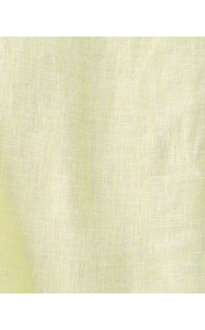 MIALEIGH ELBOW SLEEVE LINEN TOP, LIMONCELLO X RESORT WHITE