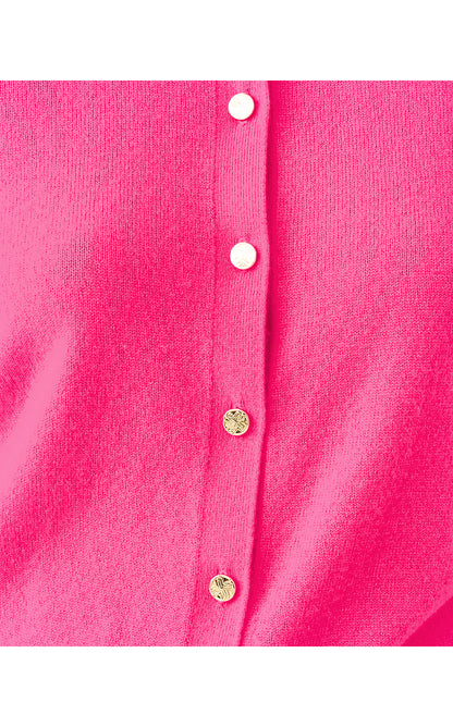 FAIRLEY CASHMERE CARDIGAN, PASSION FRUIT PINK