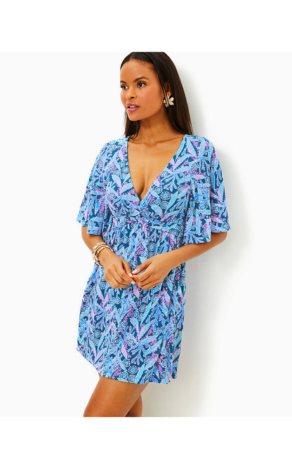 MINKA SKIRTED ROMPER, BARTON BLUE STAR GAZING