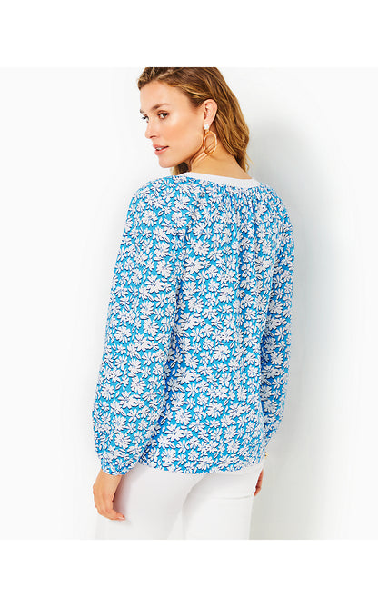 CAMRYN TUNIC, LUNAR BLUE PALM BEACH PETALS