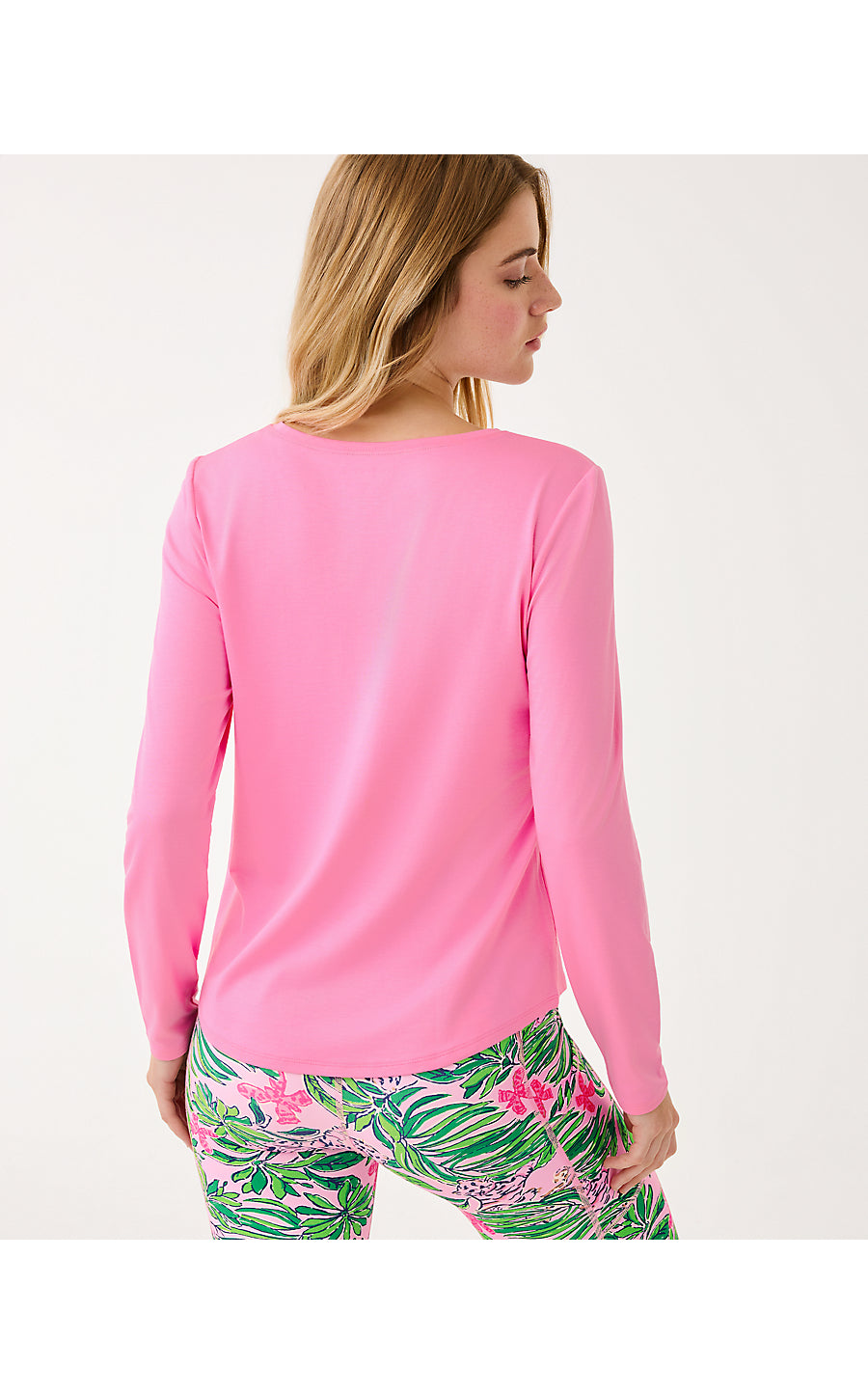 WESTLEY LONG SLEEVE TEE UPF 50+, CONFETTI PINK