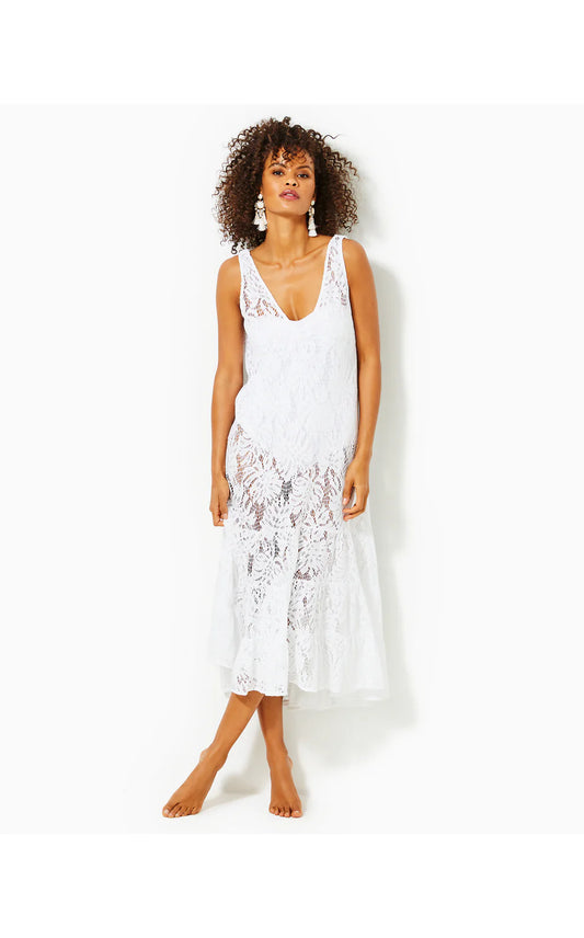 FINNLEY LACE COVERUP, RESORT WHITE PARADISE FOUND LACE