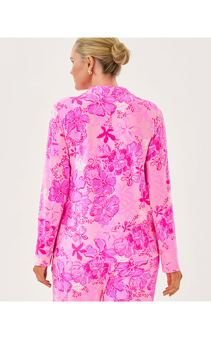 PJ KNIT LS BUTTON-UP TOP, PARIGI PINK SUPPORTING SQUAD