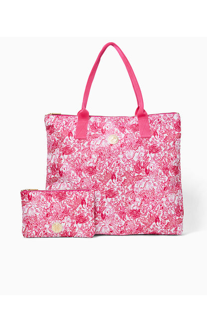 PIPER PACKABLE TOTE, RASPBERRY ROUGE ANIMAL MAGNETISM