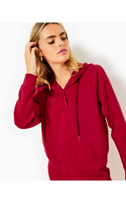 KENDY UPF 50+ PULLOVER, MALBEC RED