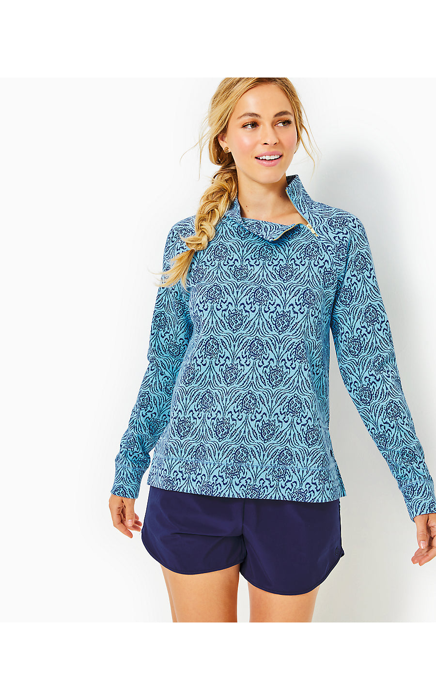 PLAYA BONITA PULLOVER, BON BON BLUE GO YOUR OWN WAVE