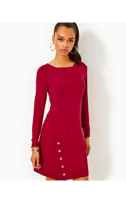 MADDOX UPF 50+ DRESS, MALBEC RED