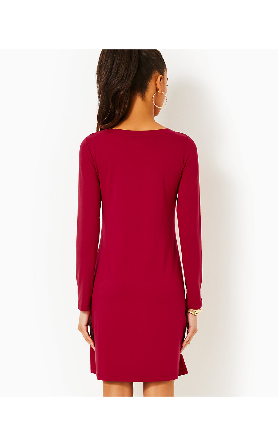 MADDOX UPF 50+ DRESS, MALBEC RED