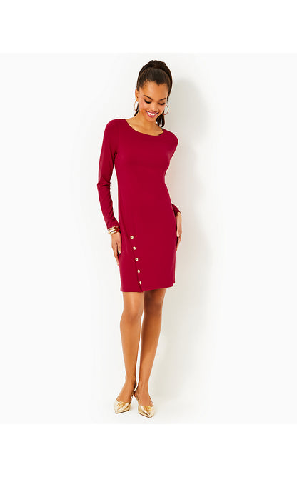 MADDOX UPF 50+ DRESS, MALBEC RED