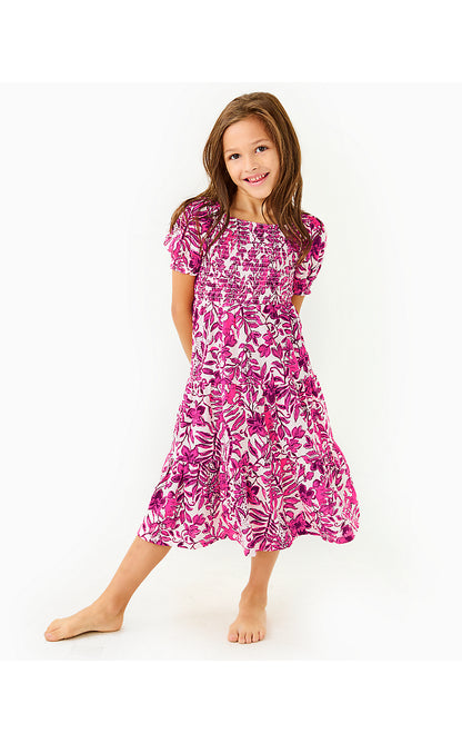 MINI JILLY SLEEVED MIDI DRESS, ELDERFLOWER BLOSSOM LIL ESCAPE PLAN