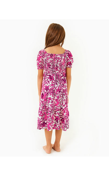 MINI JILLY SLEEVED MIDI DRESS, ELDERFLOWER BLOSSOM LIL ESCAPE PLAN
