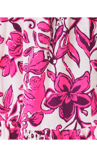MINI JILLY SLEEVED MIDI DRESS, ELDERFLOWER BLOSSOM LIL ESCAPE PLAN
