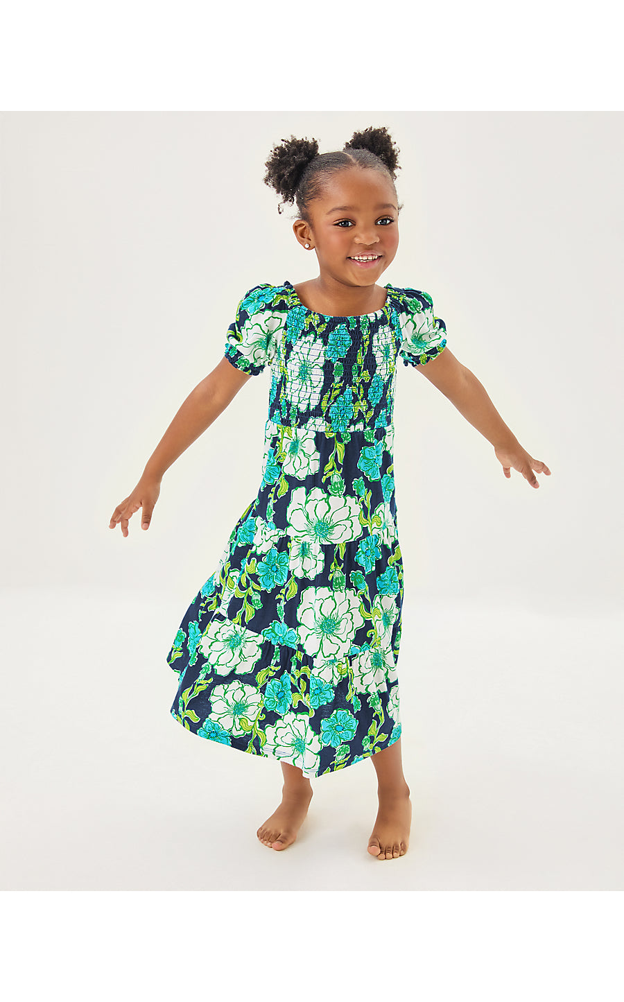 MINI JILLY SLEEVED MIDI DRESS, LOW TIDE NAVY GO BIG