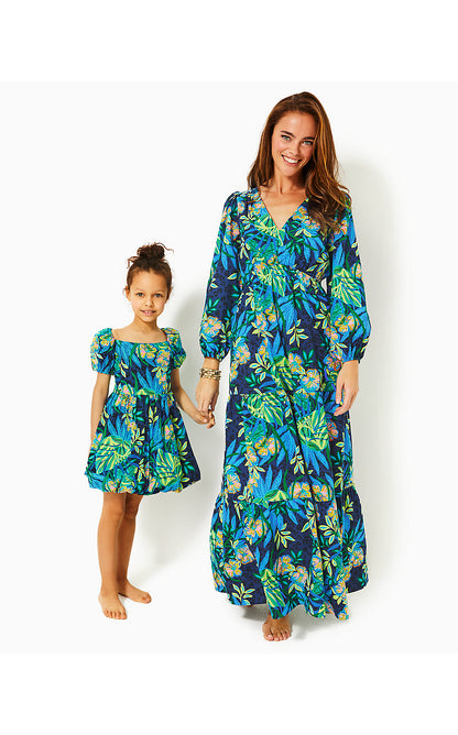 DEACON 3/4 SLEEVE V-NECK MAXI DRESS, MULTI THE HOTTEST SPOT