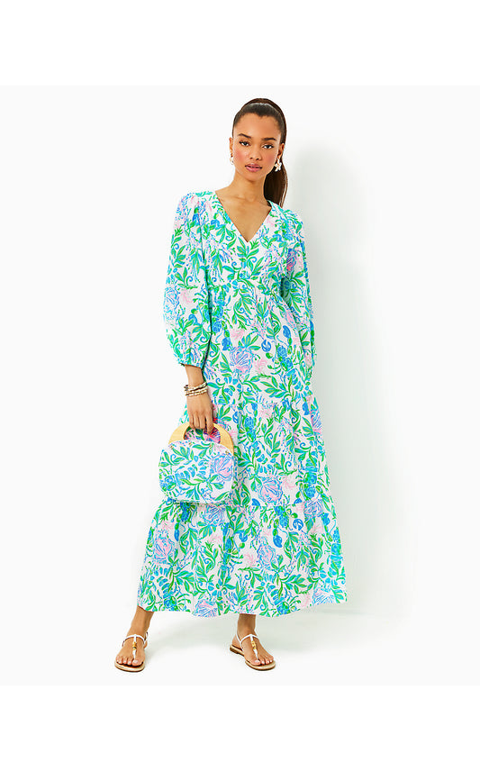 DEACON 3/4 SLEEVE V-NECK, RESORT WHITE JUST A PINCH