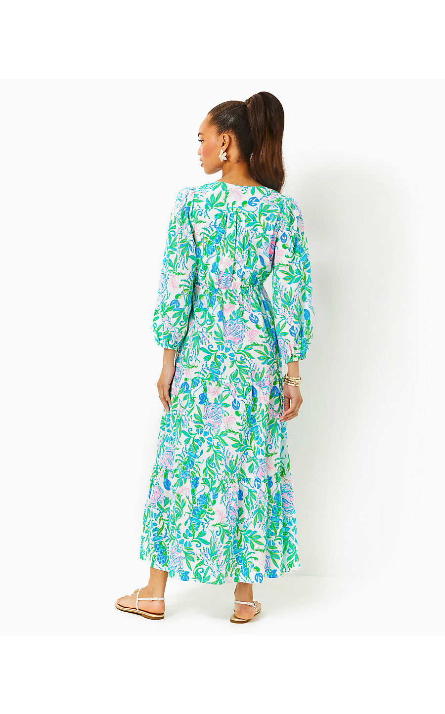 DEACON 3/4 SLEEVE V-NECK, RESORT WHITE JUST A PINCH