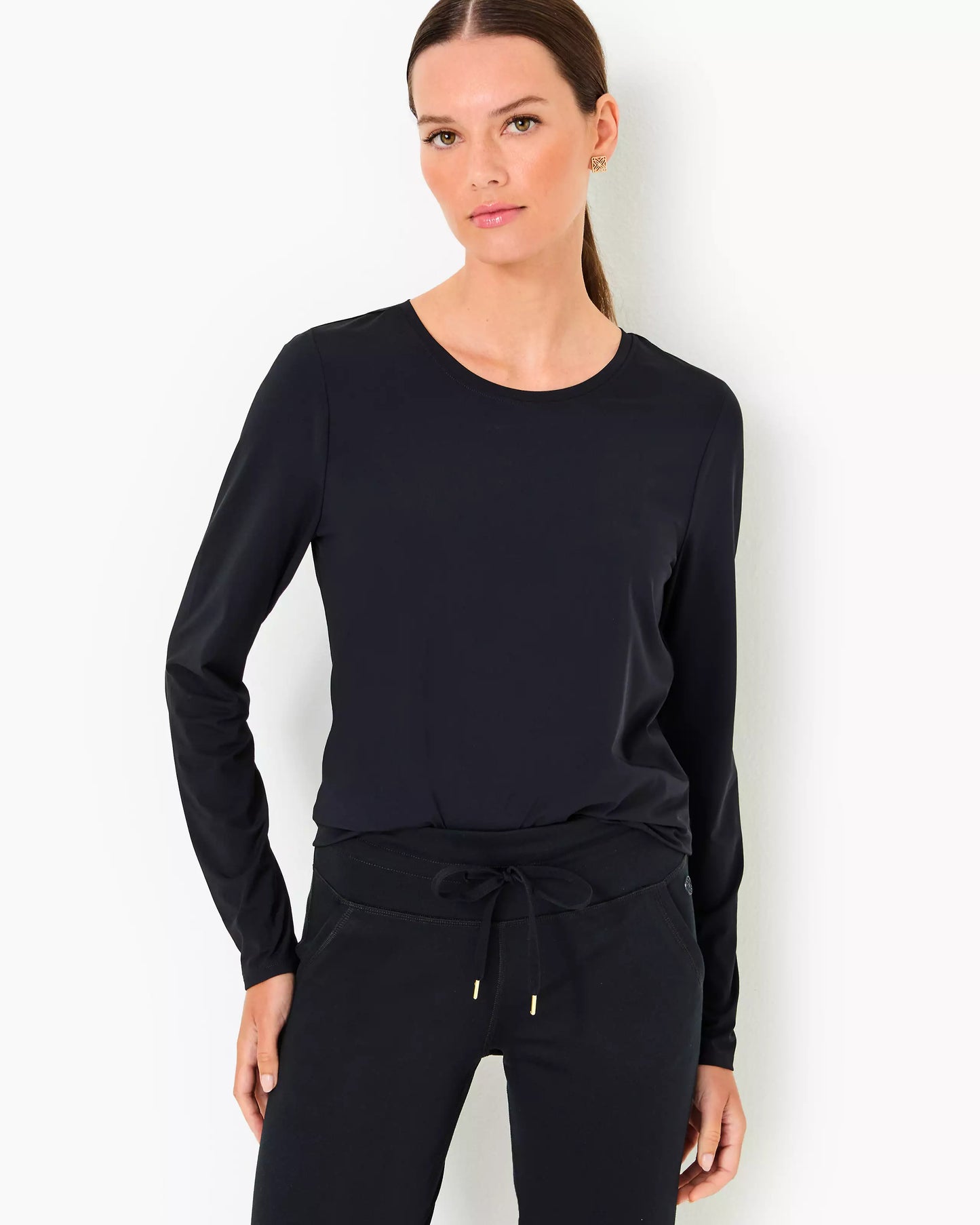 WESTLEY LONG SLEEVE ACTIVE TEE UPF 50+, NOIR