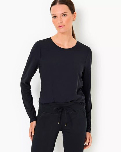 WESTLEY LONG SLEEVE ACTIVE TEE UPF 50+, NOIR