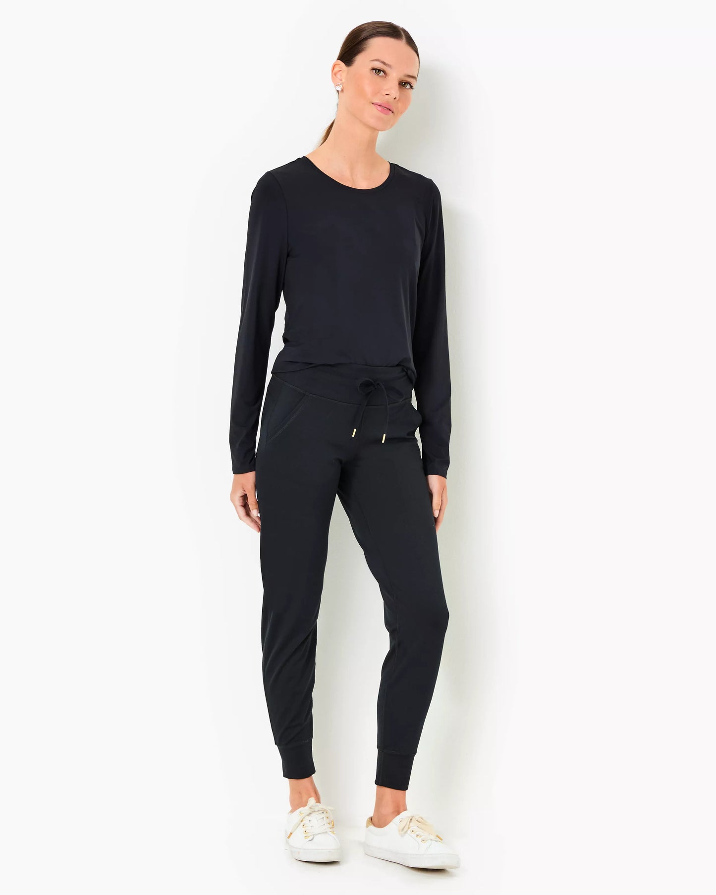 WESTLEY LONG SLEEVE ACTIVE TEE UPF 50+, NOIR