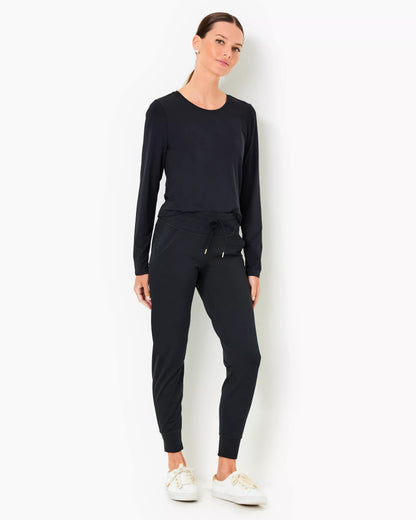 WESTLEY LONG SLEEVE ACTIVE TEE UPF 50+, NOIR