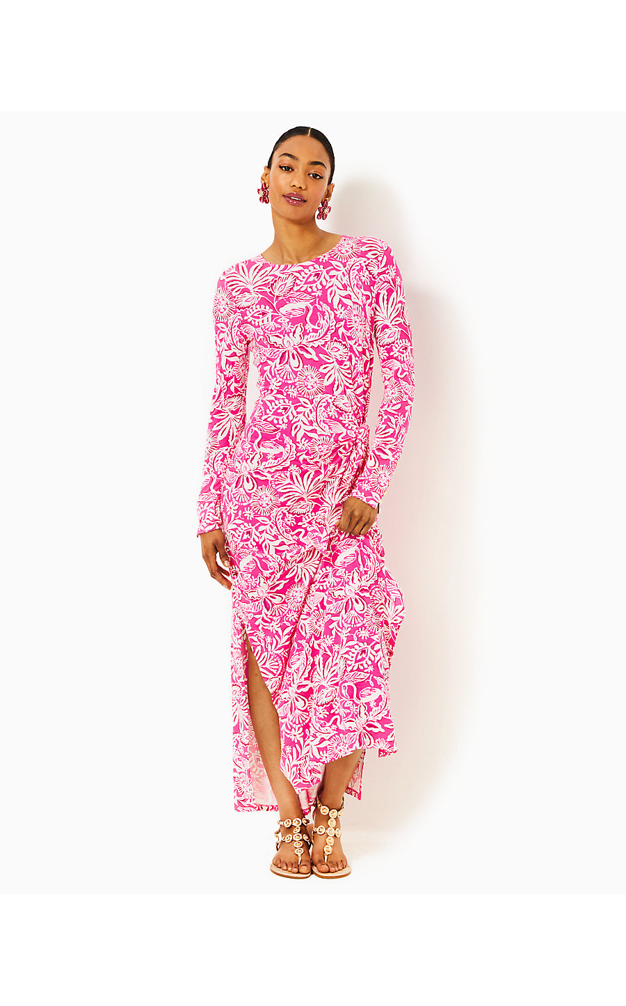 lilly pulitzer dress long sleeve Leolynn Maxi for Women - Rayon Construction The Lilly Pulitzer UPF 50+ Chessie Dress Lilly Pulitzer Dress, Multi Womens