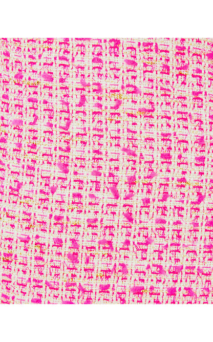 FOLIE TOP, PINK PALMS FANTASY BOUCLE