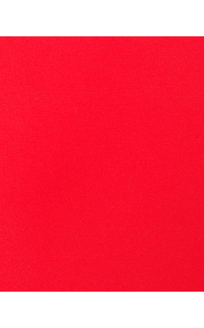 LEIGHTON 3/4 SLEEVE DRESS, AMARYLLIS RED