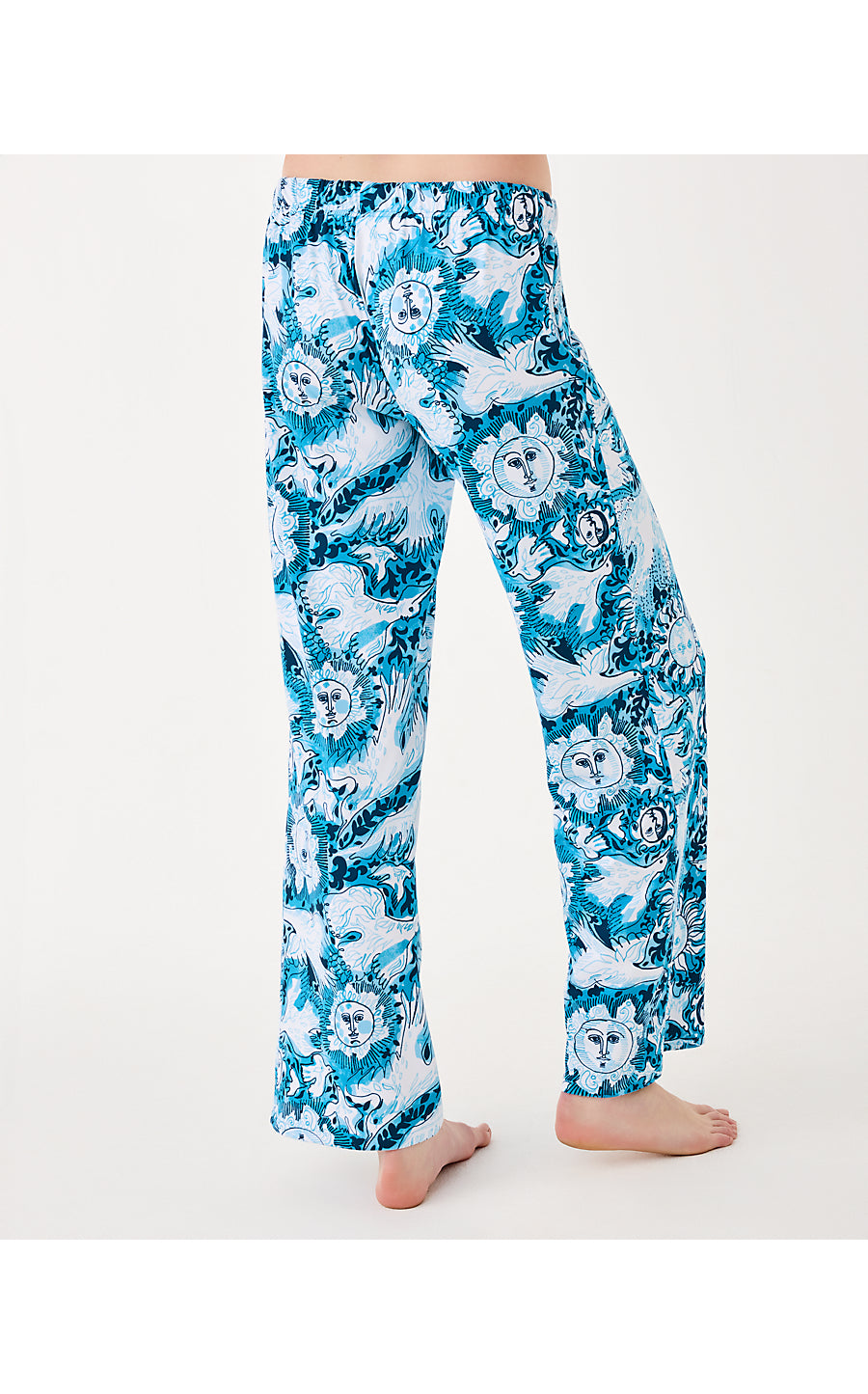 PJ KNIT PANT, BELLEVUE BLUE LILLY GULLS
