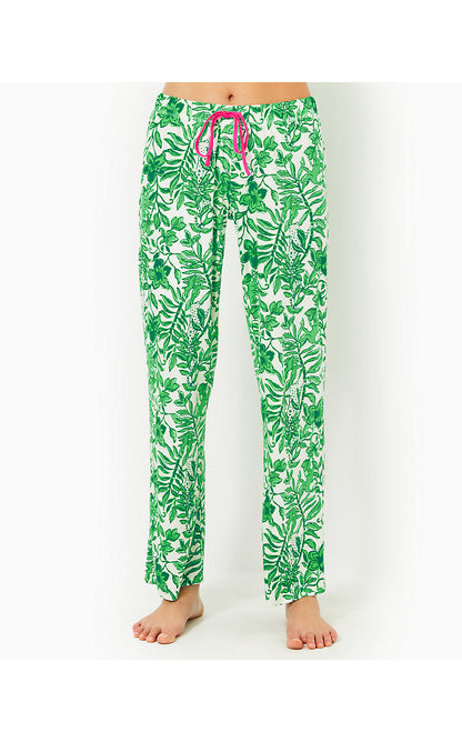 PJ KNIT PANT, FIDDLE LEAF GREEN LIL ESCAPE PLAN PJS