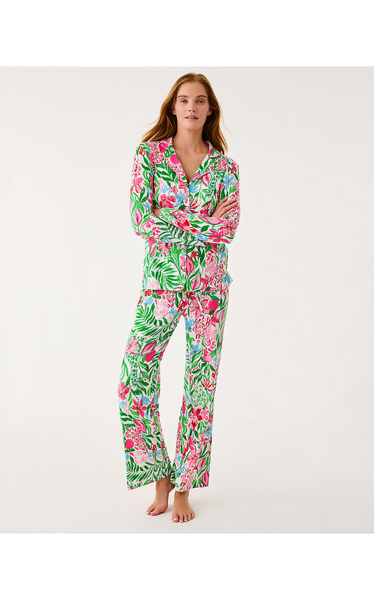 PJ KNIT PANT, MULTI GLOWING GARDENS