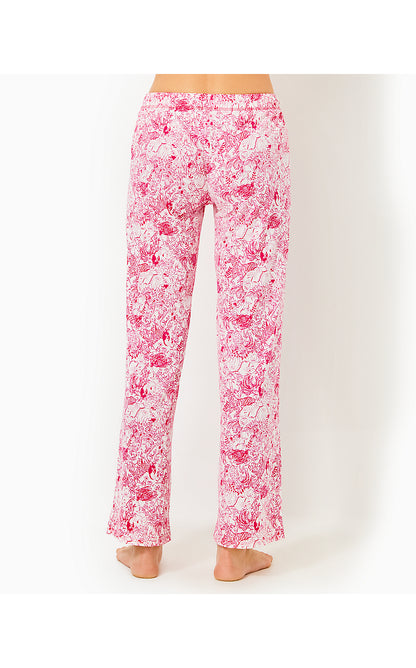 PJ KNIT PANT, RASPBERRY ROUGE ANIMAL MAGNETISM