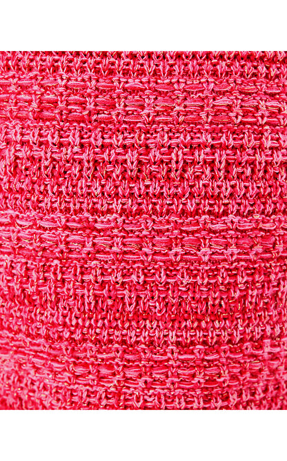 LOLO SWEATER DRESS, CHERRY RED METALLIC MARL