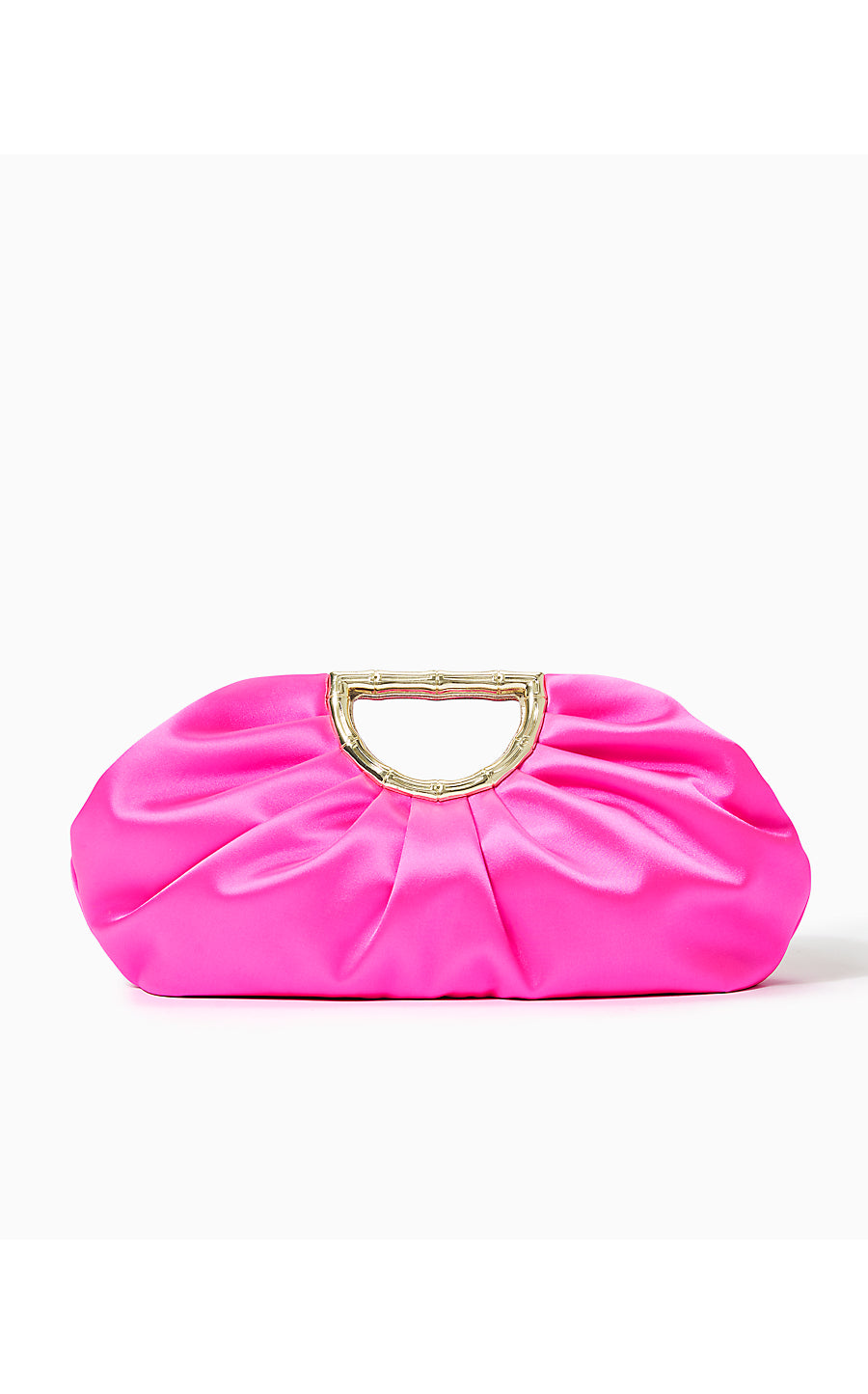 CULVER SATIN CLUTCH, CERISE PINK