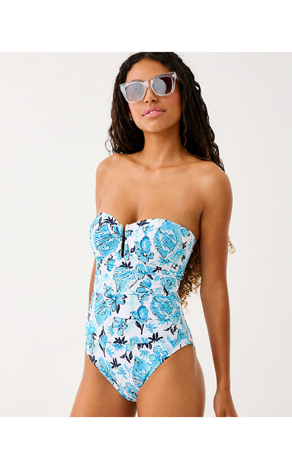 FARLEE ONE PIECE, RESORT WHITE SEASHELL SPLENDOR