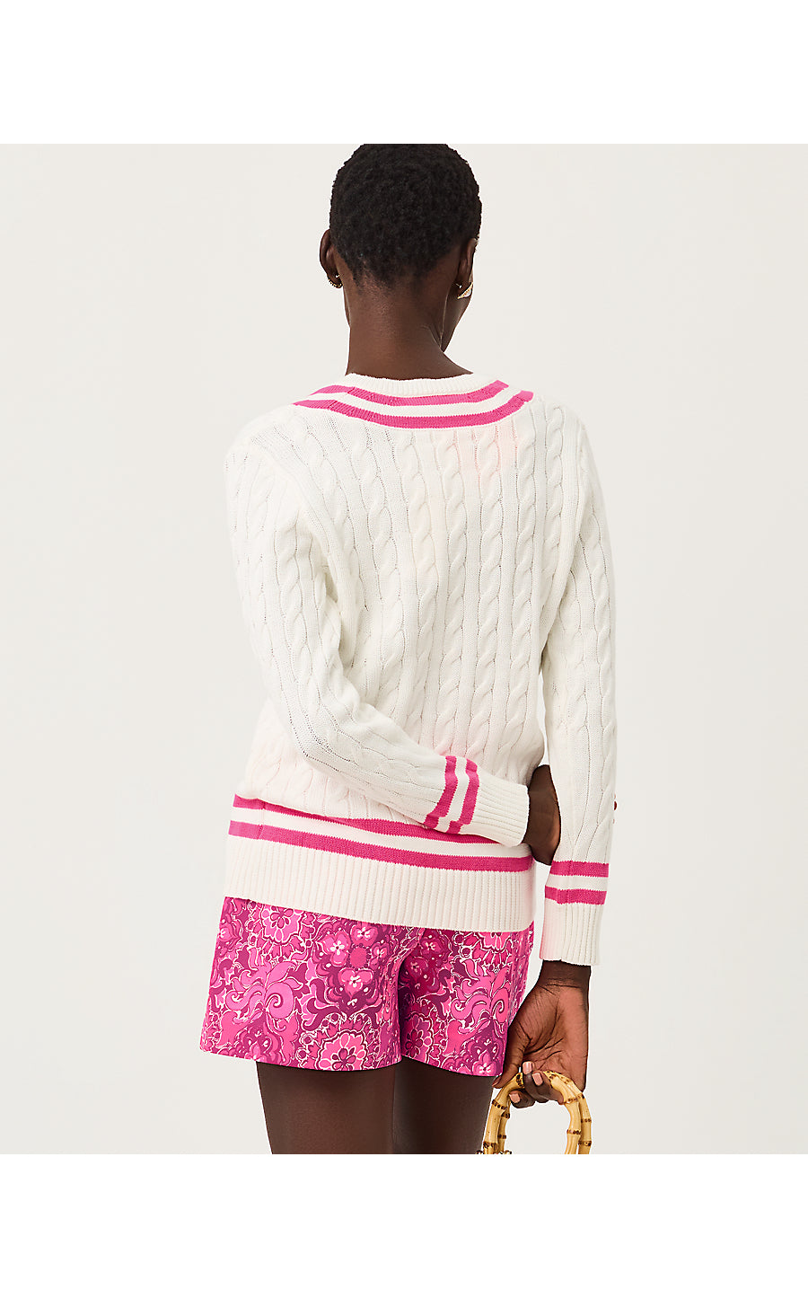 BROCKTON SWEATER, COCONUT X PINK ASTER TIPPING